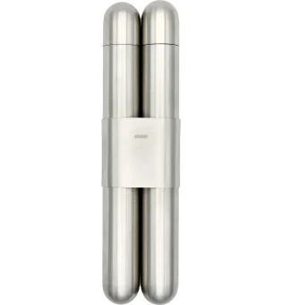 Funda para Puros Adorini Doble Acero Denso Satinado/Cedro