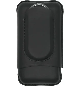 Funda Martin Wess Dante para 3 puros Robusto - Cuero negro