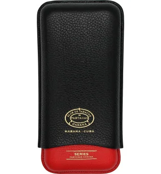 Funda de piel Serie Partagas negra y roja