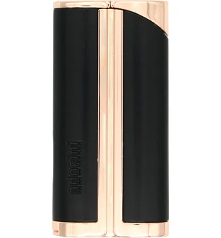 Encendedor adorini Curve de Llama Simple Negro / Oro Rosa incl. Punzón para Puros