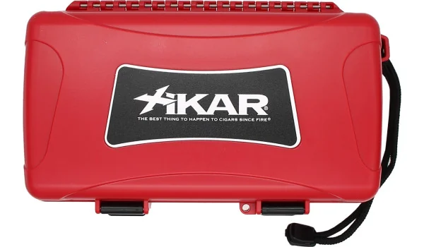 Humidor de viaje Xikar rojo para 10 puros