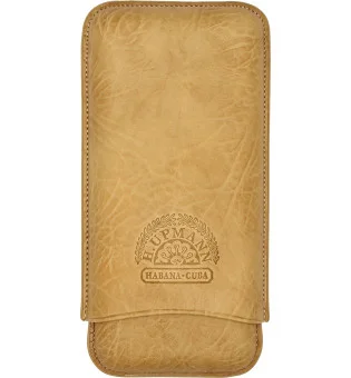 H.Upmann Cigar Case marrón para 3 cigarros