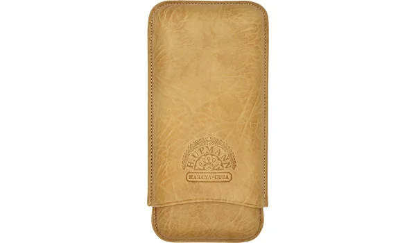 H.Upmann Cigar Case marrón para 3 cigarros