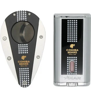 Set de cortapuros y encendedor Xikar Cohiba Behike