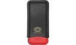 Funda de cuero Partagas Series negra y roja con logotipo dorado