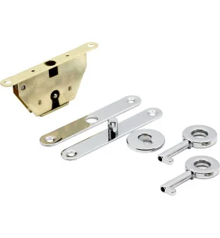 Juego de cerradura de perno para humidor Plateado