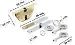 Juego de cerradura de perno para humidor Plateado imagen 6