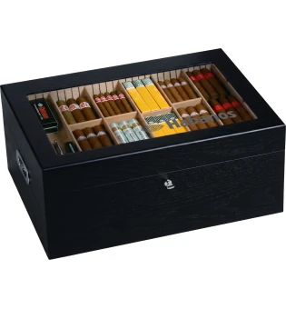 Humidor Habanos Gastronomía Seda Negro