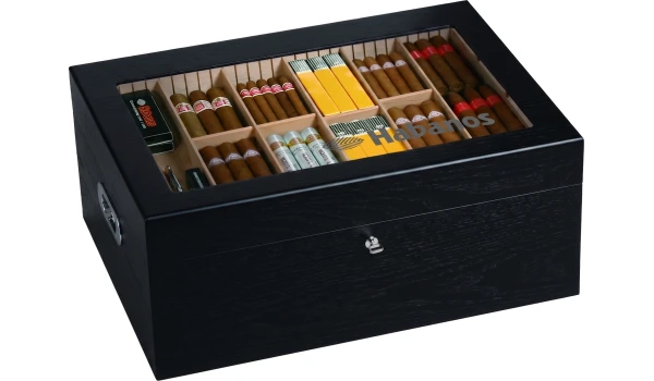 Humidor Habanos Gastronomía Seda Negro imagen 6