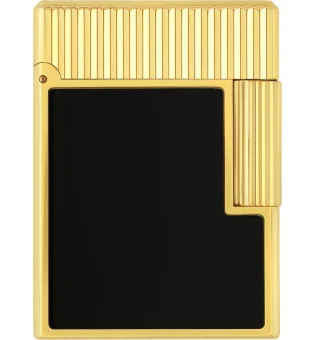 S.T. Dupont Ligne 1 Encendedor Lacado negro Oro amarillo C14120
