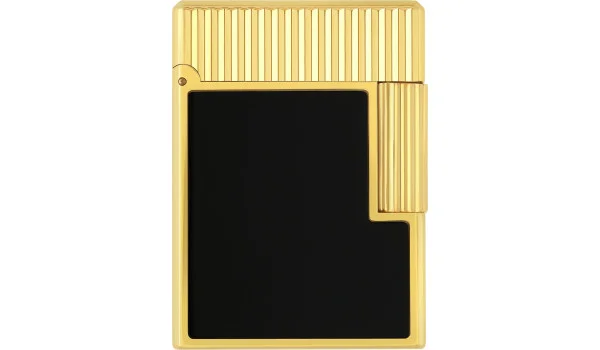 S.T. Dupont Ligne 1 Encendedor Lacado negro Oro amarillo C14120
