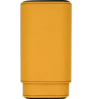 Estuche de Cuero para Puros Amarillo / Carbono